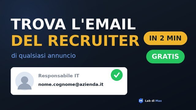 Thumbnail: trova l'email del recruiter di qualsiasi annuncio